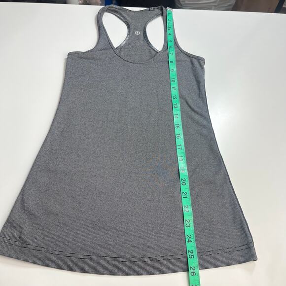 Lululemon Cool Racerback Tank Top Women’s Sz S/4 White Black Microstripe W1256S - Picture 12 of 12